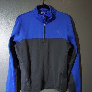 Northface 1/4 zip Fleece Sweatshirt Grey/Blue
